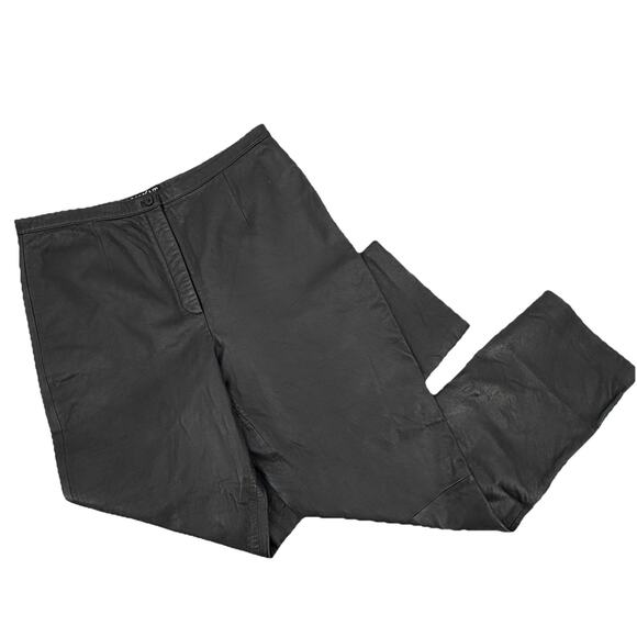 Mixit Pants - Mixit Genuine Leather Pants High Rise Waist Black Lined Womens Plus Size 16 Club